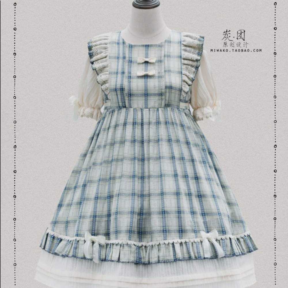 SOLD - Lolita Dorothy Country Baby Doll OP Dress BNT Set - Picture 1 of 8